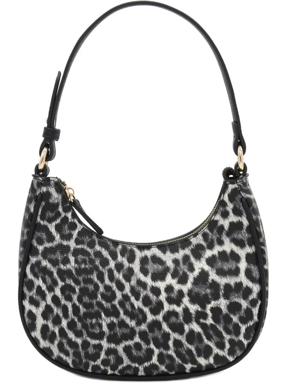 Women Le007 Black Small Crescent For Trendy Underarm Purse Zipper Shoulder Bag